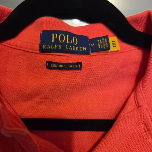 Polo by Ralph Lauren Coral Polo with Navy Pony Embroidery - Picture 2 of 4